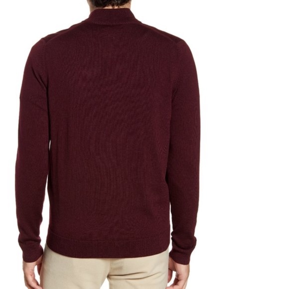 Men's Nordstrom Men's Shop Quarter Zip Wool Pullover - Picture 3 of 8